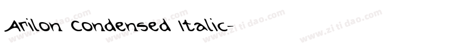 Arilon Condensed Italic字体转换